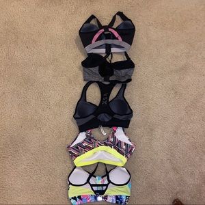 Five Victoria Secret Workout bras
